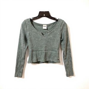 PINK Victoria's Secret Green Long Sleeve Top